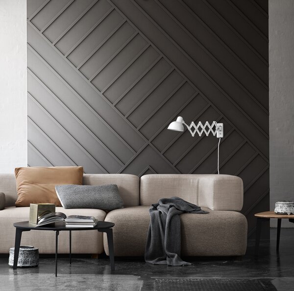 Zidne Svjetiljka FRITZ HANSEN, Kaiser Idell 6718-W, prigušiv, Bijela, Dnevna soba, Metal, Dizajn