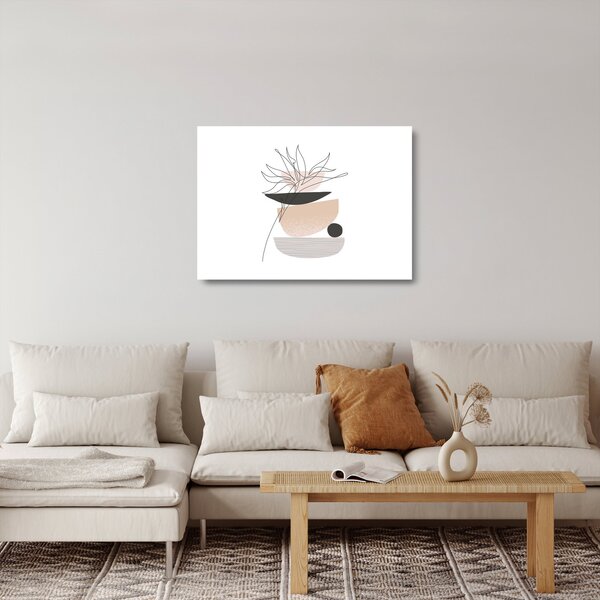 Staklena slika - Crtano cvijeće N⁰1 (70x50 cm)