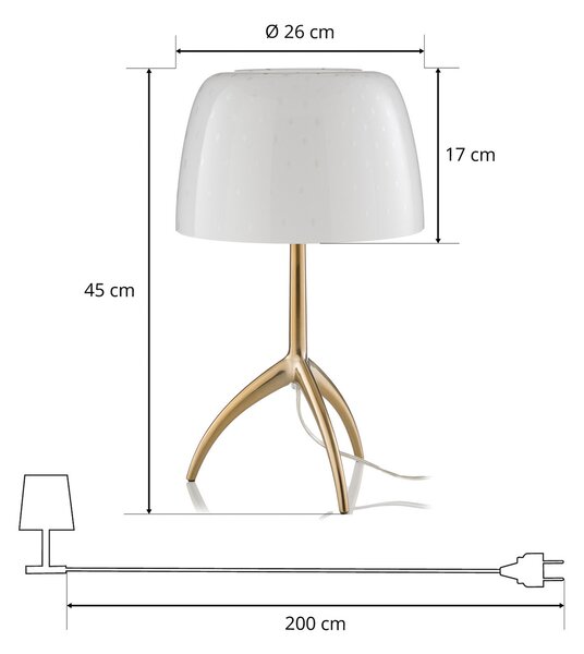 Stolne Lampa Foscarini, Lumiere, Bijela, Dnevna soba, Staklo, Dizajn