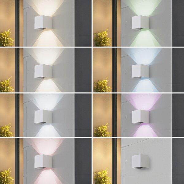 Vanjske Svjetiljka Lindby, Dara, prigušiv, Bijela, Balkon, Aluminij, Moderan