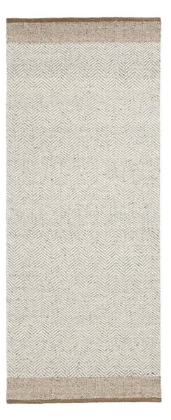 Bež obostrana/ručno rađena vunena staza 80x200 cm Nifelia – Kave Home