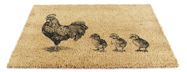 Otirač od kokosovih vlakana 40x60 cm Chickens and Chicks – Artsy Doormats