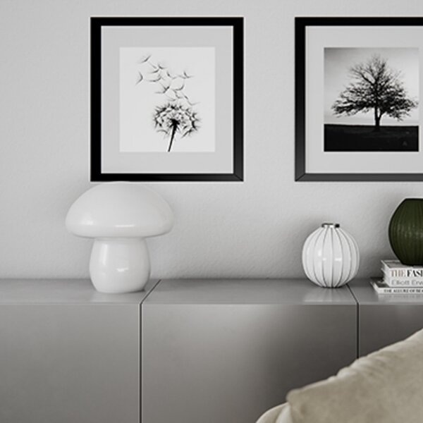 Stolne Lampa By Rydéns, Mira Mushroom, Bijela, Dnevna soba, Staklo