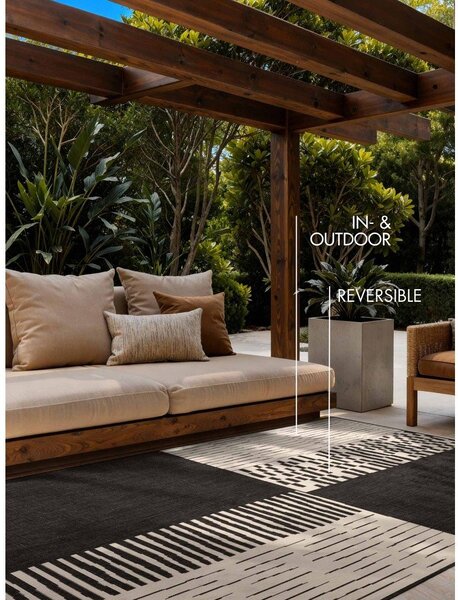 Crni/krem unutarnji i vanjski tepih 200x300 cm Haringey Acacia – Ted Baker