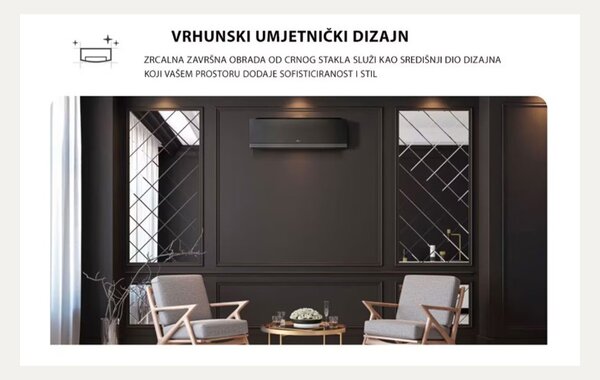 LG ARTCOOL AI Air Mirror klima uređaj 3,5 kW – unutarnja jedinica