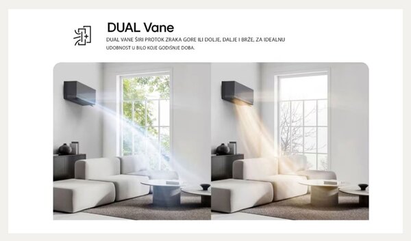 LG ARTCOOL AI Air Mirror klima uređaj 3,5 kW – unutarnja jedinica