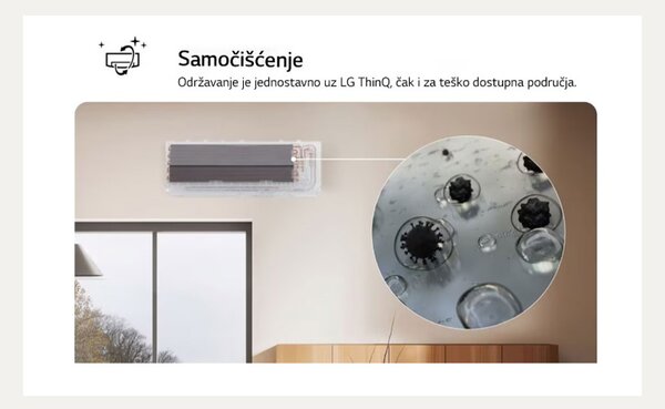 LG ARTCOOL AI Air Mirror klima uređaj 3,5 kW – unutarnja jedinica