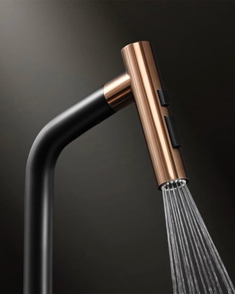 Idealaqua Higold 2.0 miješalica za sudoper sa tušem, black/rose gold