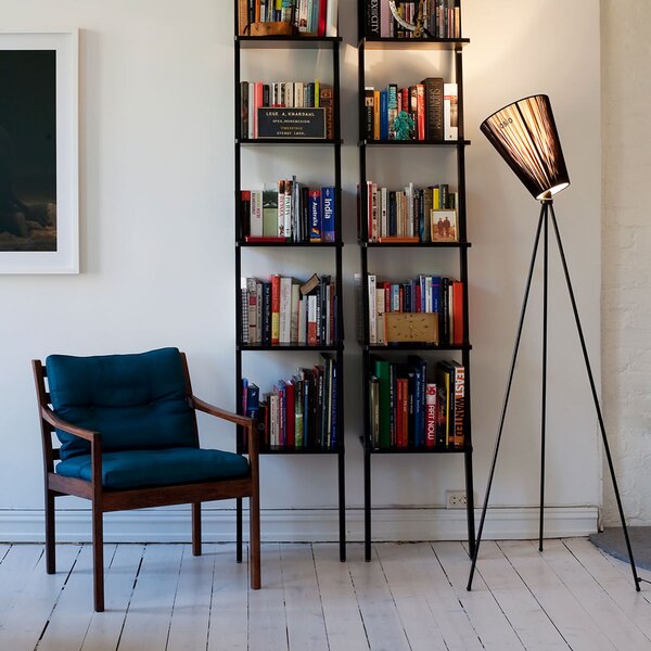 Podne Lampa Northern, Oslo Wood, prigušiv, Crno, Dnevna soba, Tkanina / tekstil, Dizajn