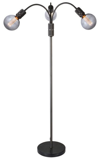 Podne Lampa Halo Design, Crno, Dnevna soba, Metal