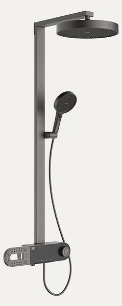 Idealaqua tuš sistem termostatski LED displeyom i 4 funkcije, gun metal