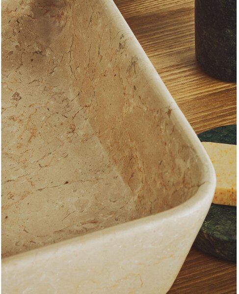 Bež kameni umivaonik 55x35 cm Darnen – Kave Home