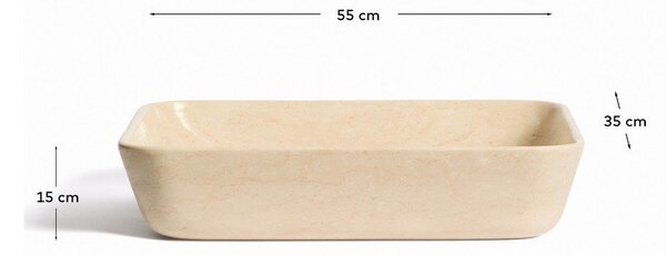 Bež kameni umivaonik 55x35 cm Darnen – Kave Home