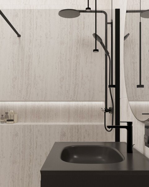 Pločica Idealker V Travertine Ocean Bianco 60x120 cm