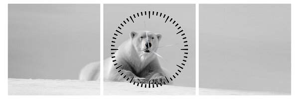 Slika - polarni medvjed (sa satom) (90x30 cm)