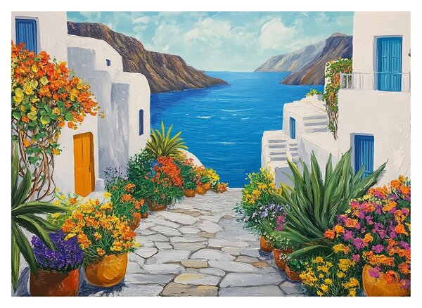 Slika - Grčka uličica (70x50 cm)