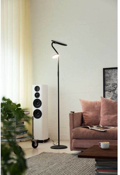 Podne Lampa Halo Design, Crno, Dnevna soba, Metal