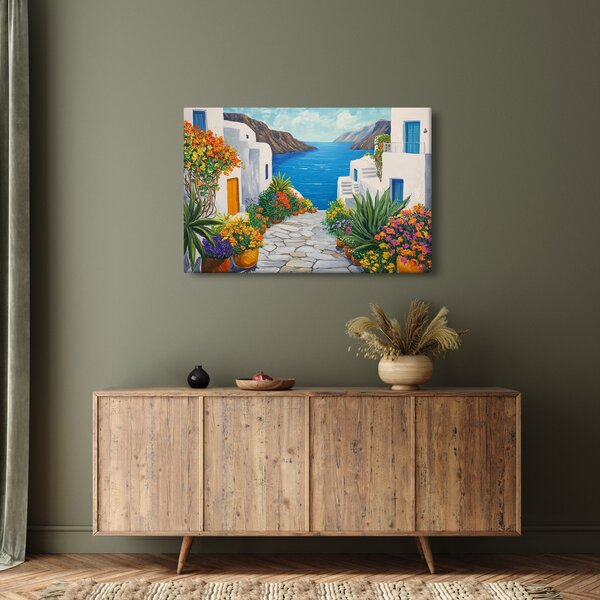 Slika - Grčka uličica (90x60 cm)
