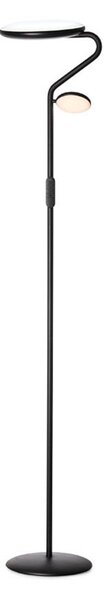 Podne Lampa Halo Design, Crno, Dnevna soba, Metal