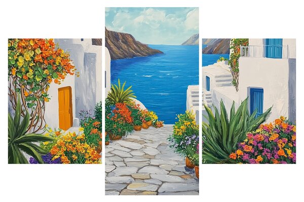 Slika - Grčka uličica (90x60 cm)