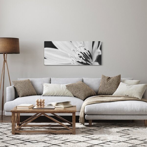 Slika - Crno-bijeli cvijet (120x50 cm)