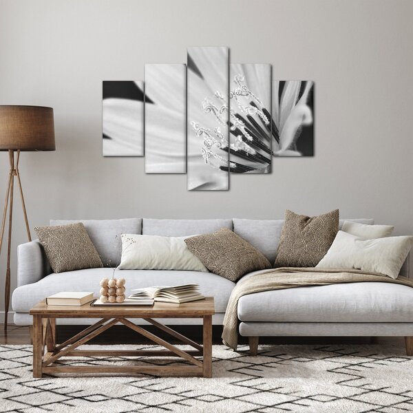 Slika - Crno-bijeli cvijet (150x105 cm)