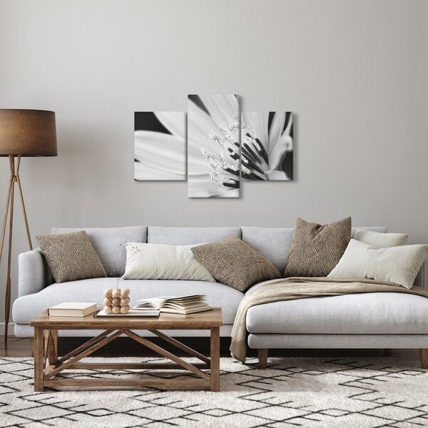 Slika - Crno-bijeli cvijet (90x60 cm)