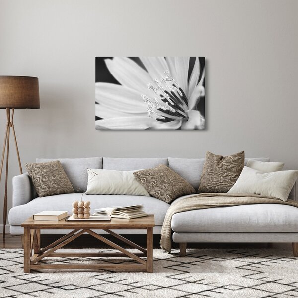 Slika - Crno-bijeli cvijet (90x60 cm)
