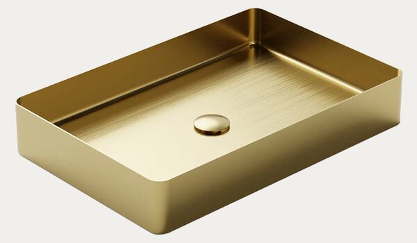 Steinberg umivaonik nadgradni na ploču 442, 600x400x100 mm, brushed gold