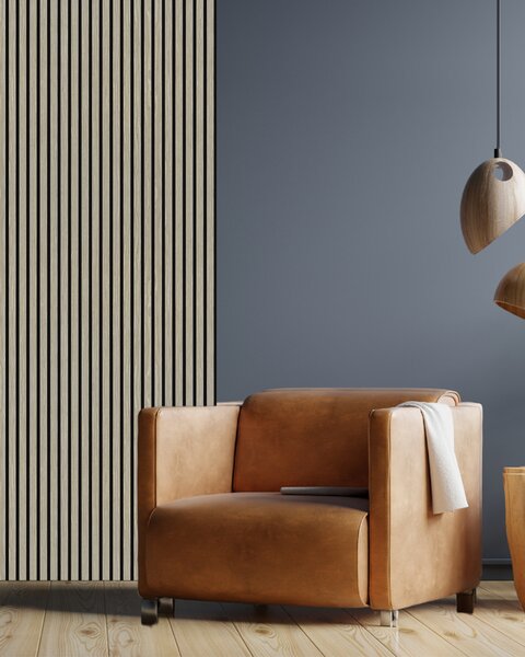 Idealker akustični zidni panel Grey Wood 600x2800x21 mm