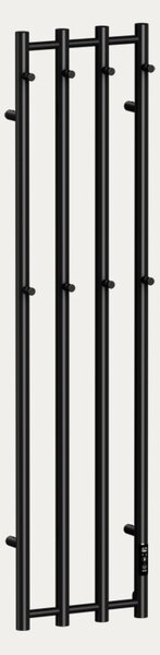 Idealterm Cory kupaonski električni radijator 1405×347 mm, 250 W, crni