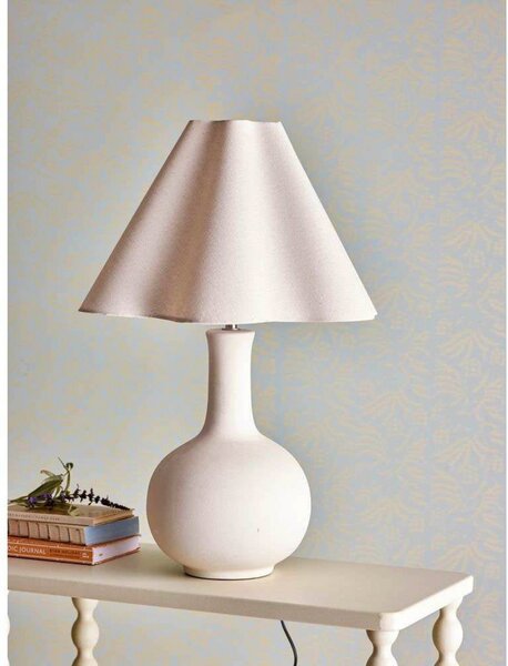 Stolne Lampa Bloomingville, Bijela, Dnevna soba, Tkanina / tekstil