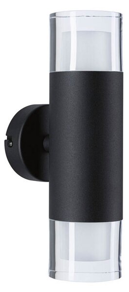 Kame 2 zidna svjetiljka IP44 crna 27 cm - Paulmann