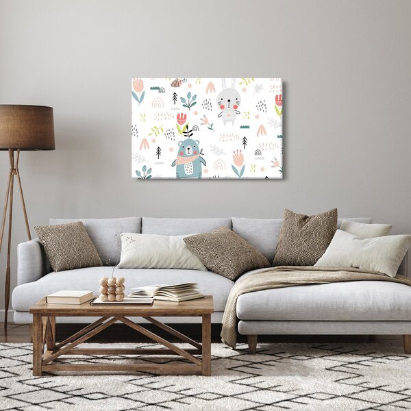 Slika - Životinje na livadi (90x60 cm)