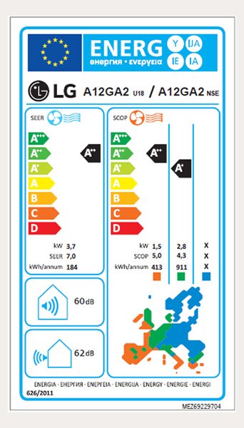 LG klima unutarnja jedinica Artcool New Gallery LCD 3,5/4,0 kW
