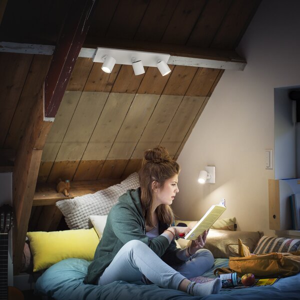 Stropne Svjetiljka Philips Hue, Philips Hue Runner, prigušiv, Bijela, Dnevna soba, Aluminij, Moderan