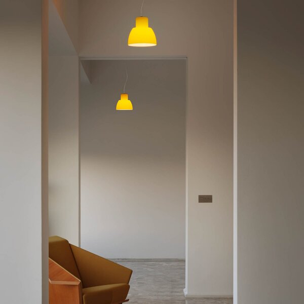 Viseće Svjetiljka Nemo Lighting, Lorosae, prigušiv, Žuta, Dnevna soba, Staklo