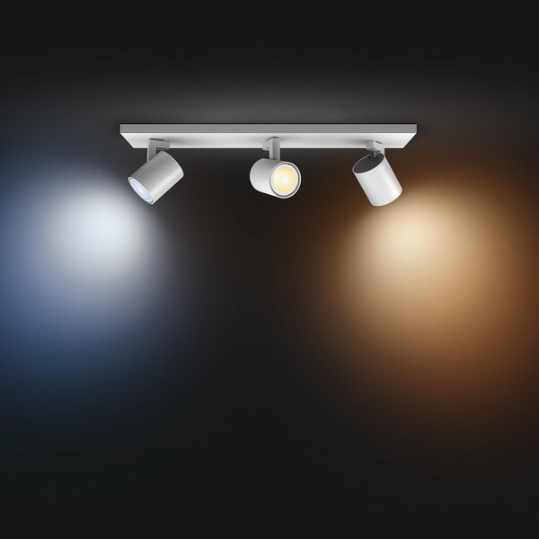 Stropne Svjetiljka Philips Hue, Philips Hue Runner, prigušiv, Bijela, Dnevna soba, Aluminij, Moderan