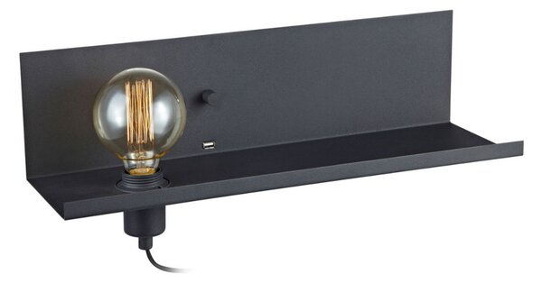 Zidne Svjetiljka Markslöjd, Multi USB, prigušiv, Crno, Dnevna soba, Metal, Moderan