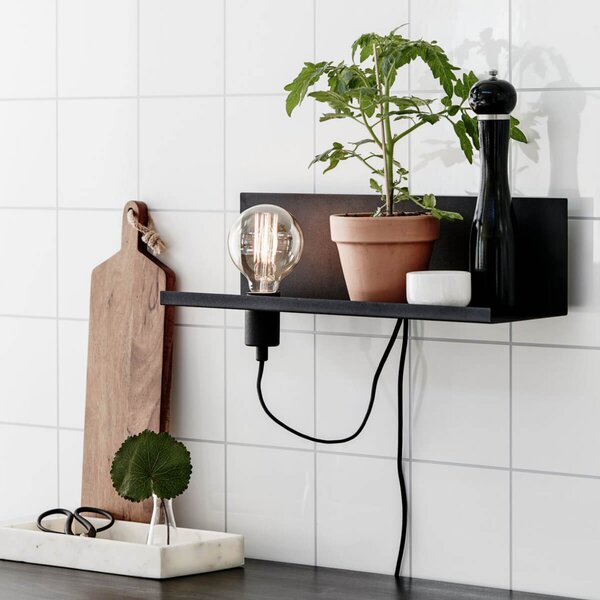Zidne Svjetiljka Markslöjd, Multi USB, prigušiv, Crno, Dnevna soba, Metal, Moderan