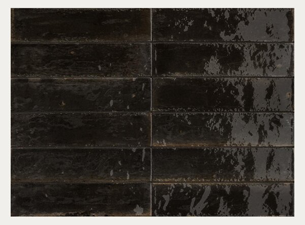 Pločica Marazzi Lume Black Lux 6×24 cm