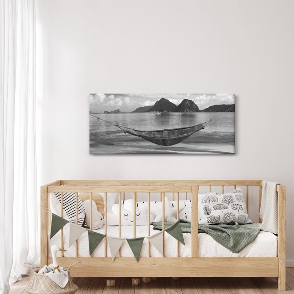 Slika - Viseća mreža na plaži (120x50 cm)