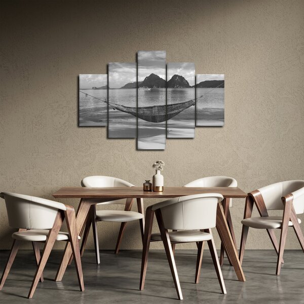 Slika - Viseća mreža na plaži (150x105 cm)
