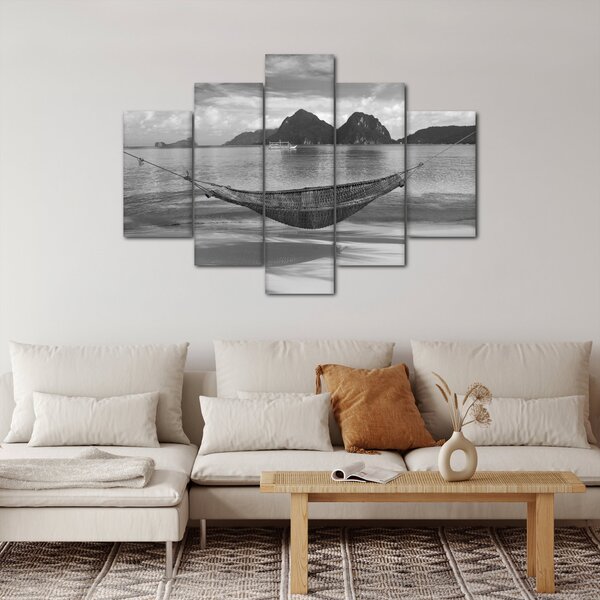 Slika - Viseća mreža na plaži (150x105 cm)