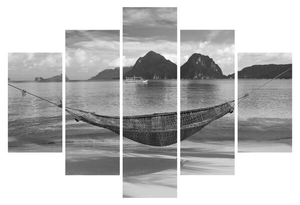 Slika - Viseća mreža na plaži (150x105 cm)