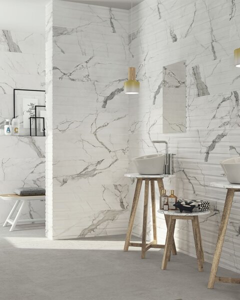 Pločica Cifre Statuario Brillo Relieve Sigma PB 30×90 cm