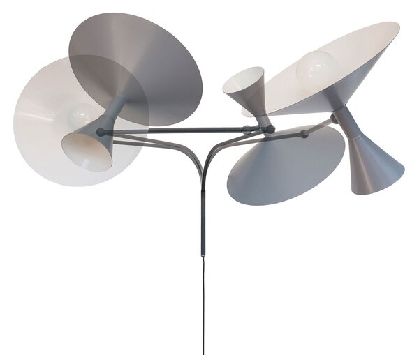 Zidne Svjetiljka Nemo Lighting, Lampe de Marseille, Sivo, Dnevna soba, Metal