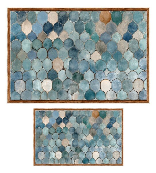 Plave kupaonske prostirke u setu 2 kom 60x100 cm – Foutastic