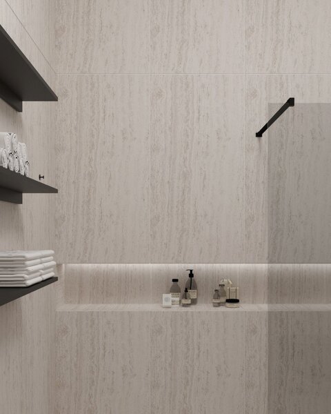 Pločica Idealker V Travertine Ocean Bianco 60x120 cm