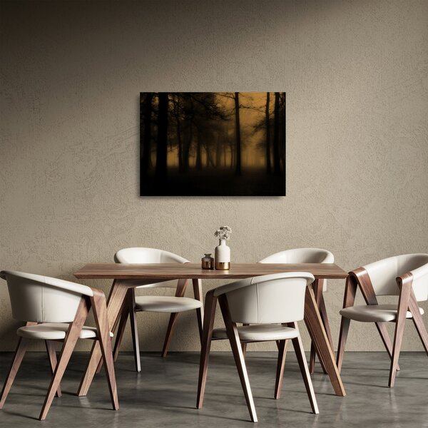 Staklena slika - Tamna šuma (70x50 cm)